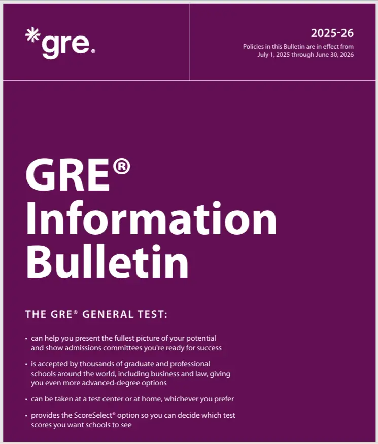 Bulletin d'information GRE 2025